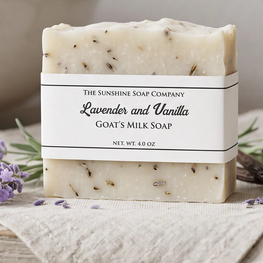 White with Black Text Soap Belly Band