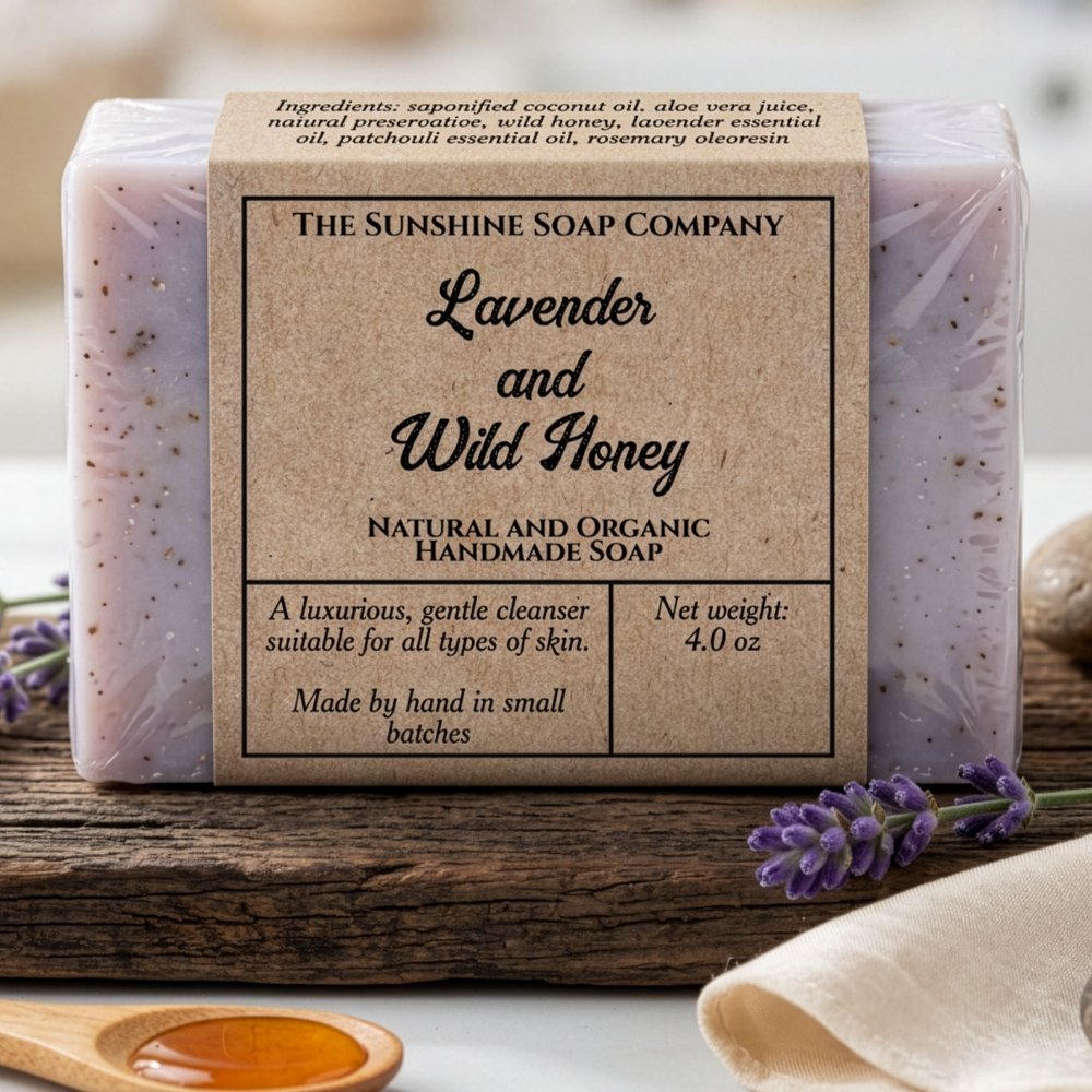 Simple Kraft Paper Soap Product Packaging