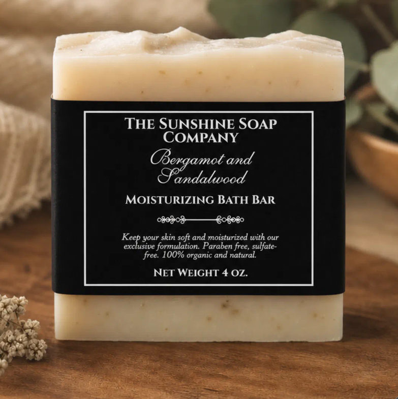 Vintage Black Soap Belly Band with a Rectangular Frame