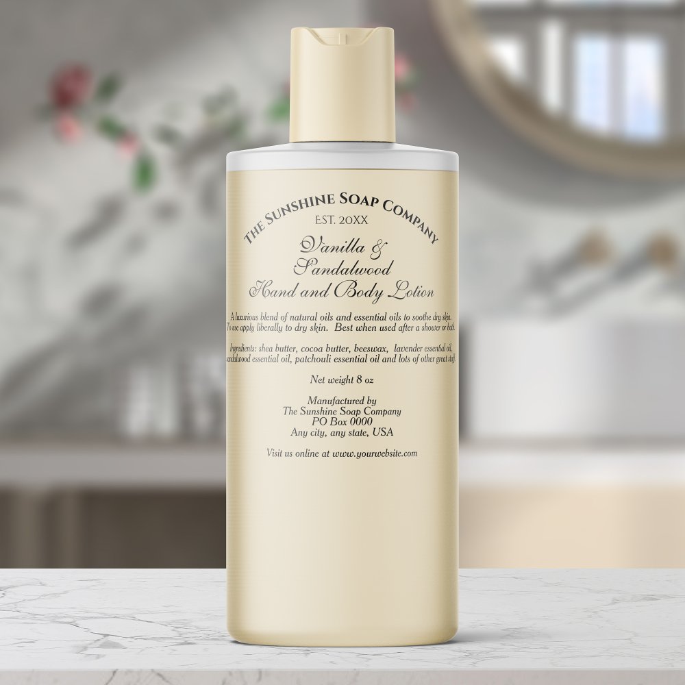 Transparent & Black Cosmetics Bottle Label
