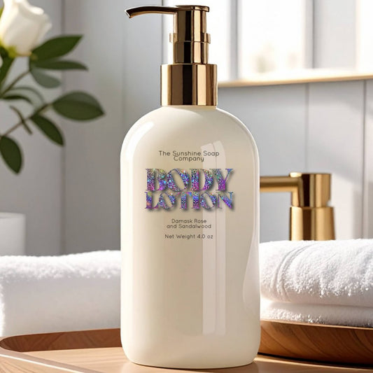 Transparent Holographic Glitter Body Lotion Label