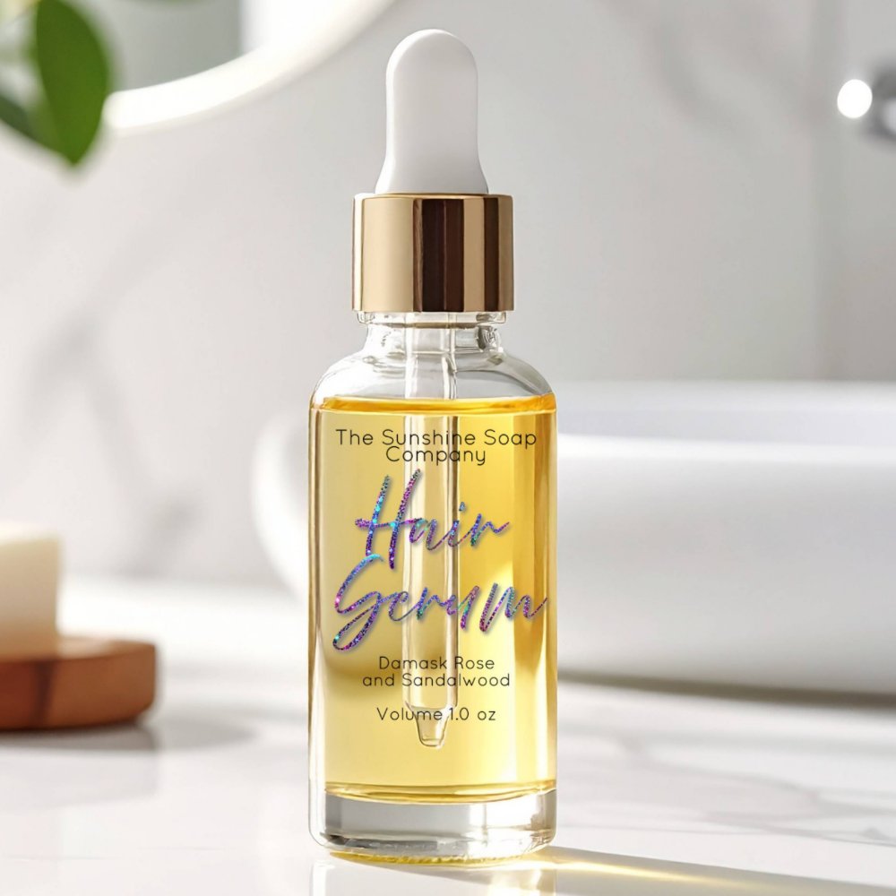 Transparent Holographic Glitter Hair Serum Label