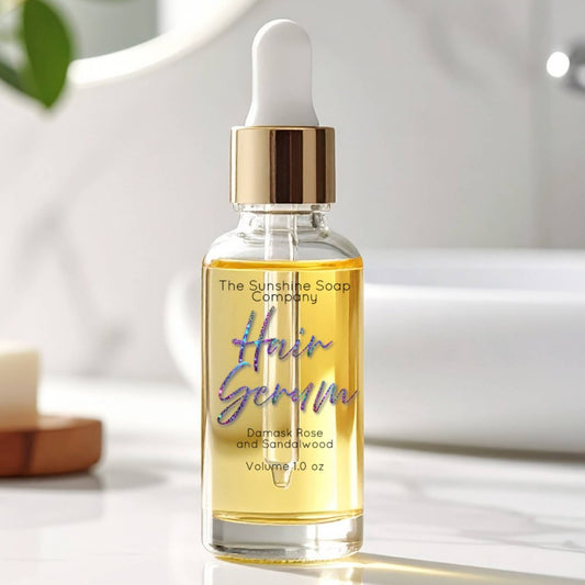 Transparent Holographic Glitter Hair Serum Label