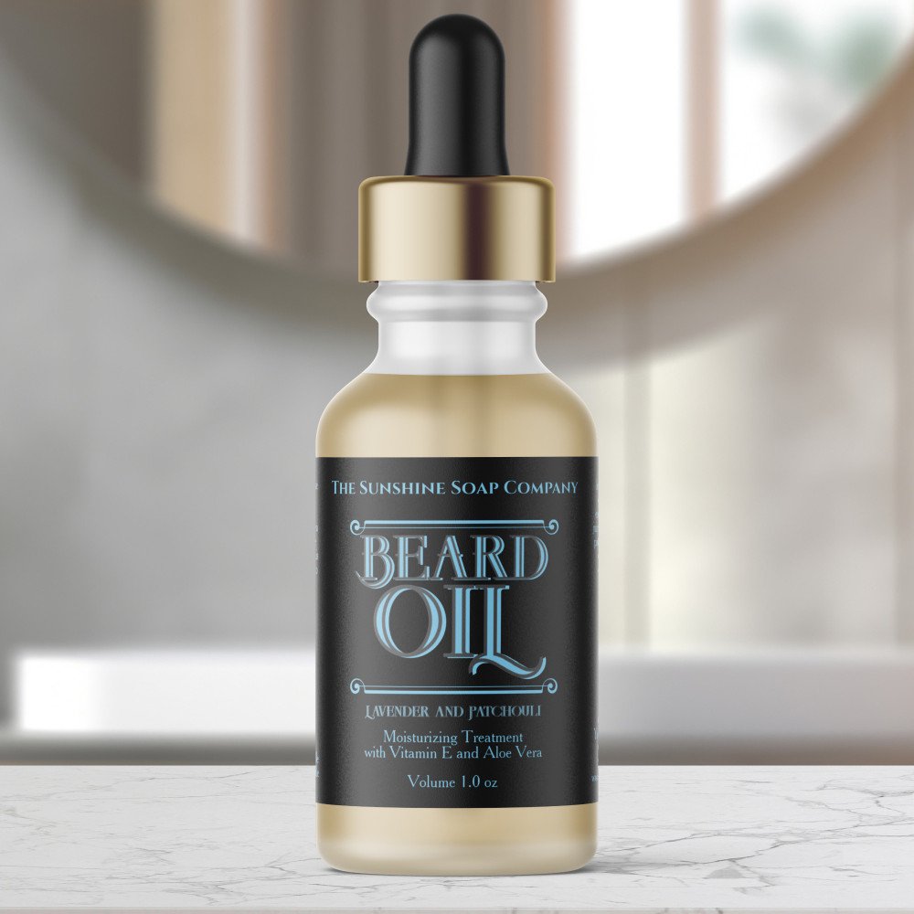 Vintage Black Beard Oil Bottle Label 1 oz bottle