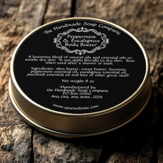 Vintage Black Body Butter Skin Cream Jar Label