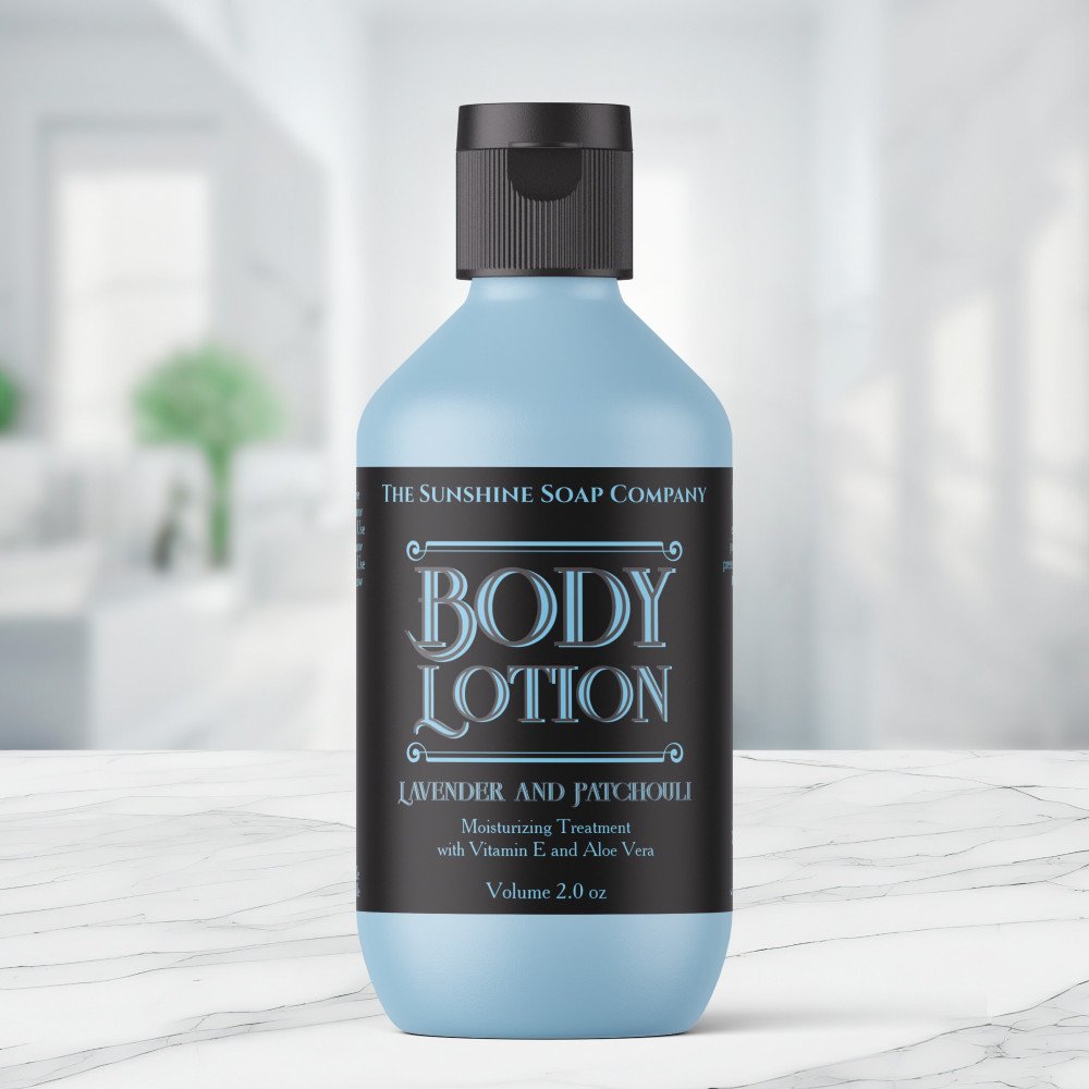 Vintage Black Body Lotion Bottle Label For Men