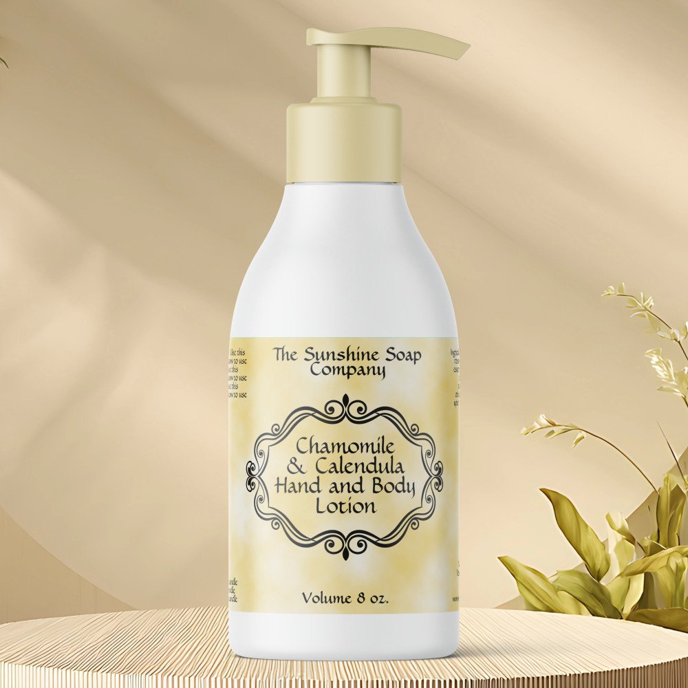 Vintage Frame Yellow Parchment Cosmetics Bottle