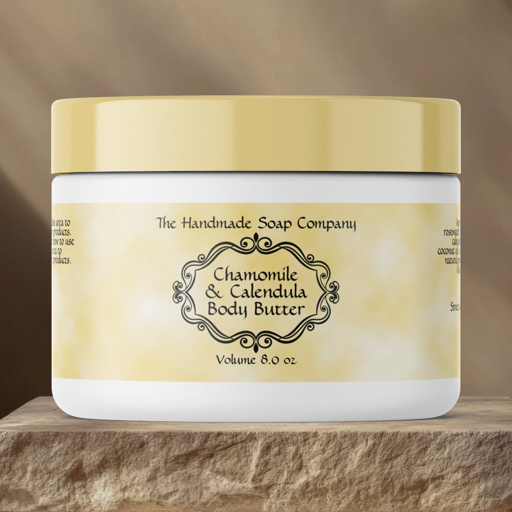 Vintage Frame Yellow Parchment Cosmetics Jar Label