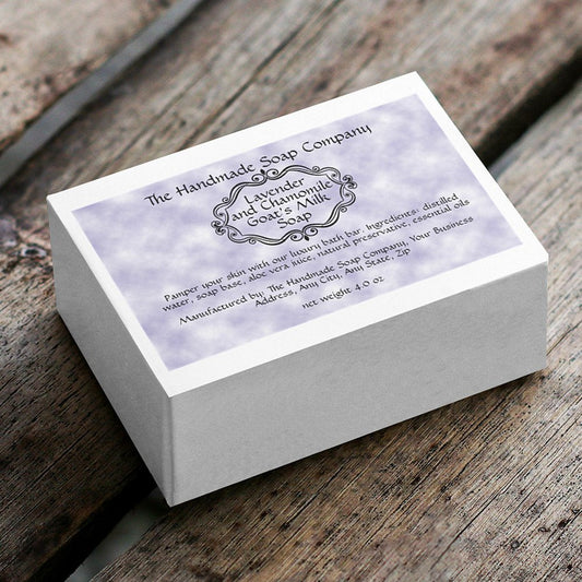 Vintage Purple Parchment Waterproof Soap Box Label