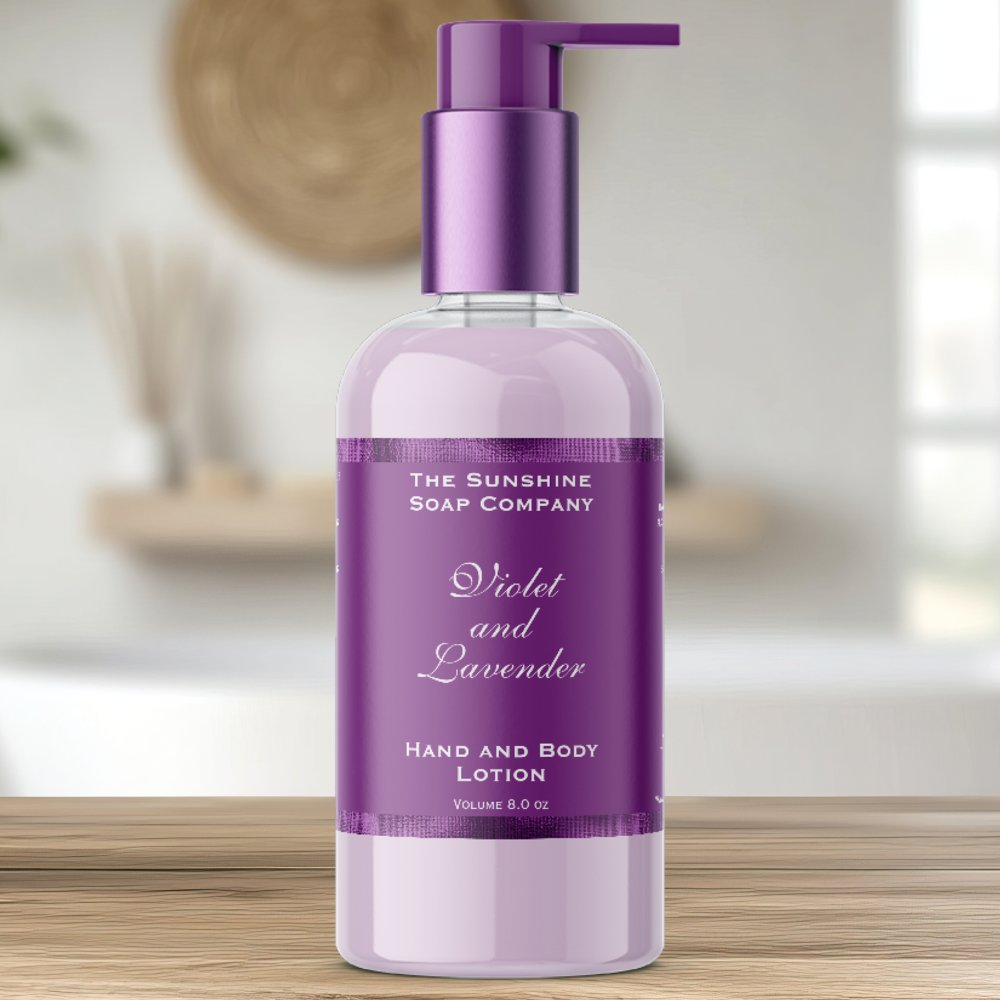 Violet and Violet Foil Cosmetics Bottle Label