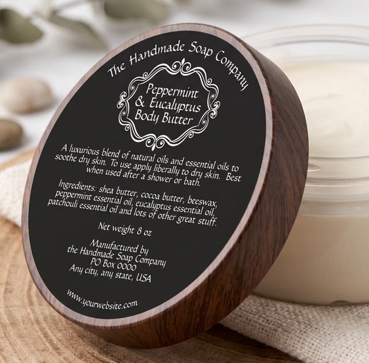 Vintage Black Body Butter Skin Cream Jar Label