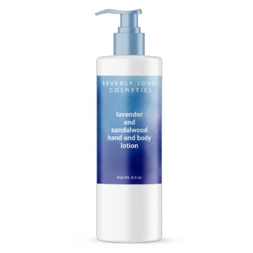 Watercolor Blue and Purple cosmetics bottle label