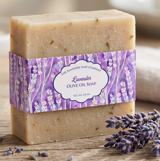 Lavender Floral Watercolor Soap Belly Band