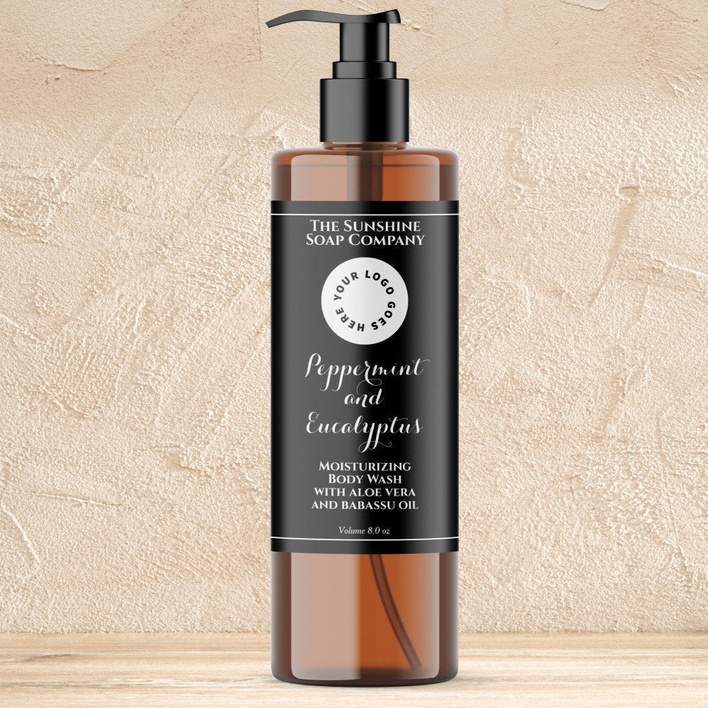 Waterproof black cosmetics bottle label add logo