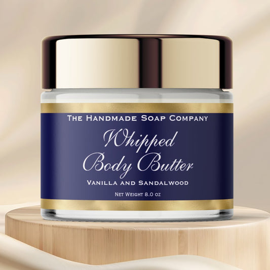 Waterproof Body Butter Jar Label Blue & Gold Foil