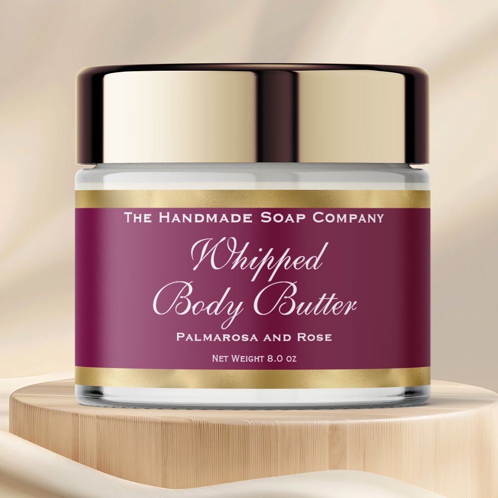 Waterproof Body Butter Jar Label Burgundy & Gold