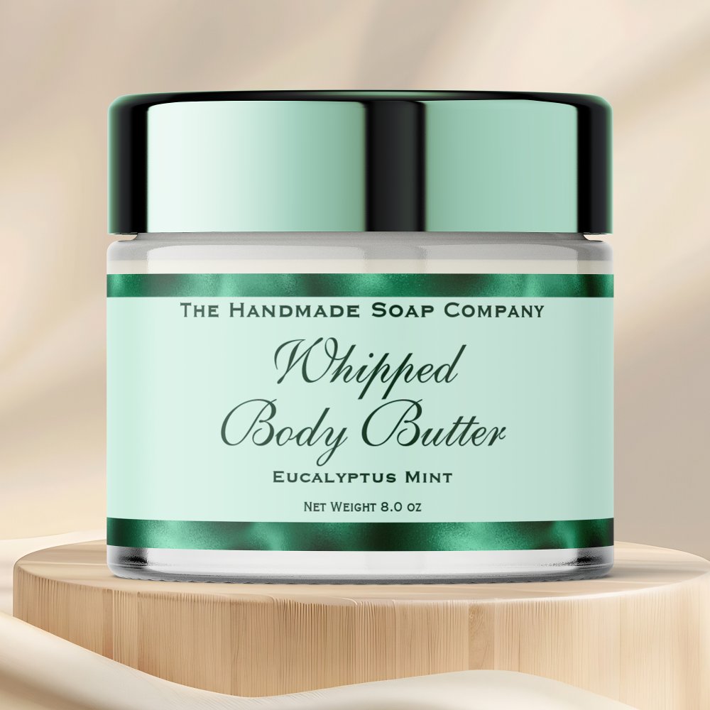 Waterproof Body Butter Jar Label Green Foil