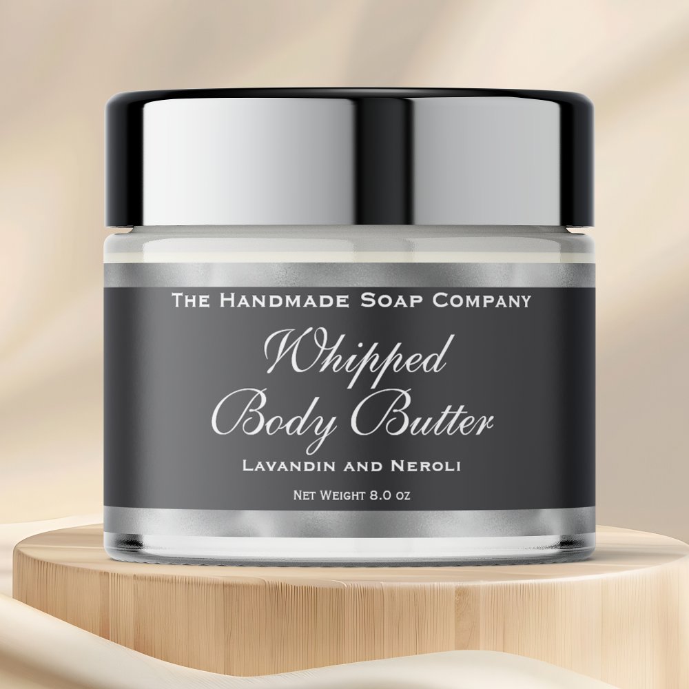 Waterproof Body Butter Jar Label Grey & Silver