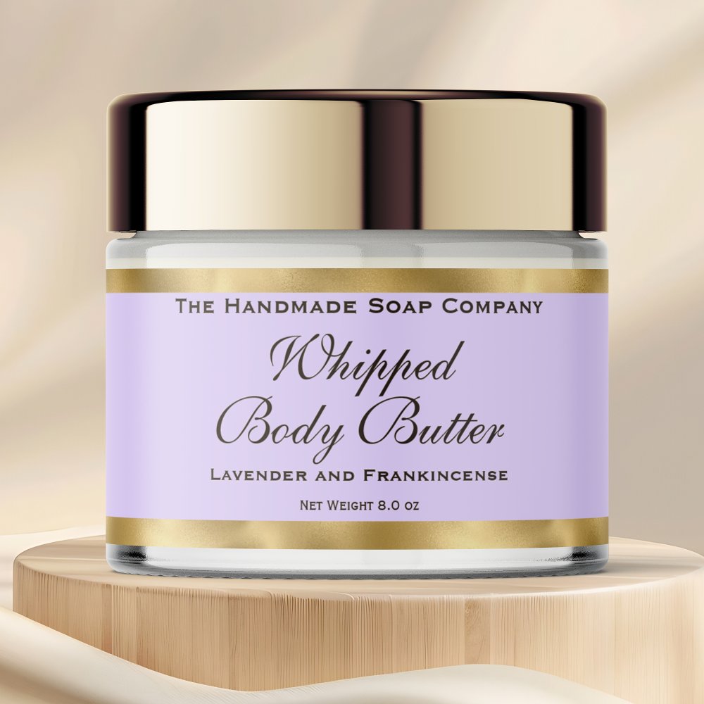 Waterproof Body Butter Jar Label Light Purple Gold