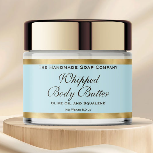 Waterproof Body Butter Jar Label Pale Blue & Gold