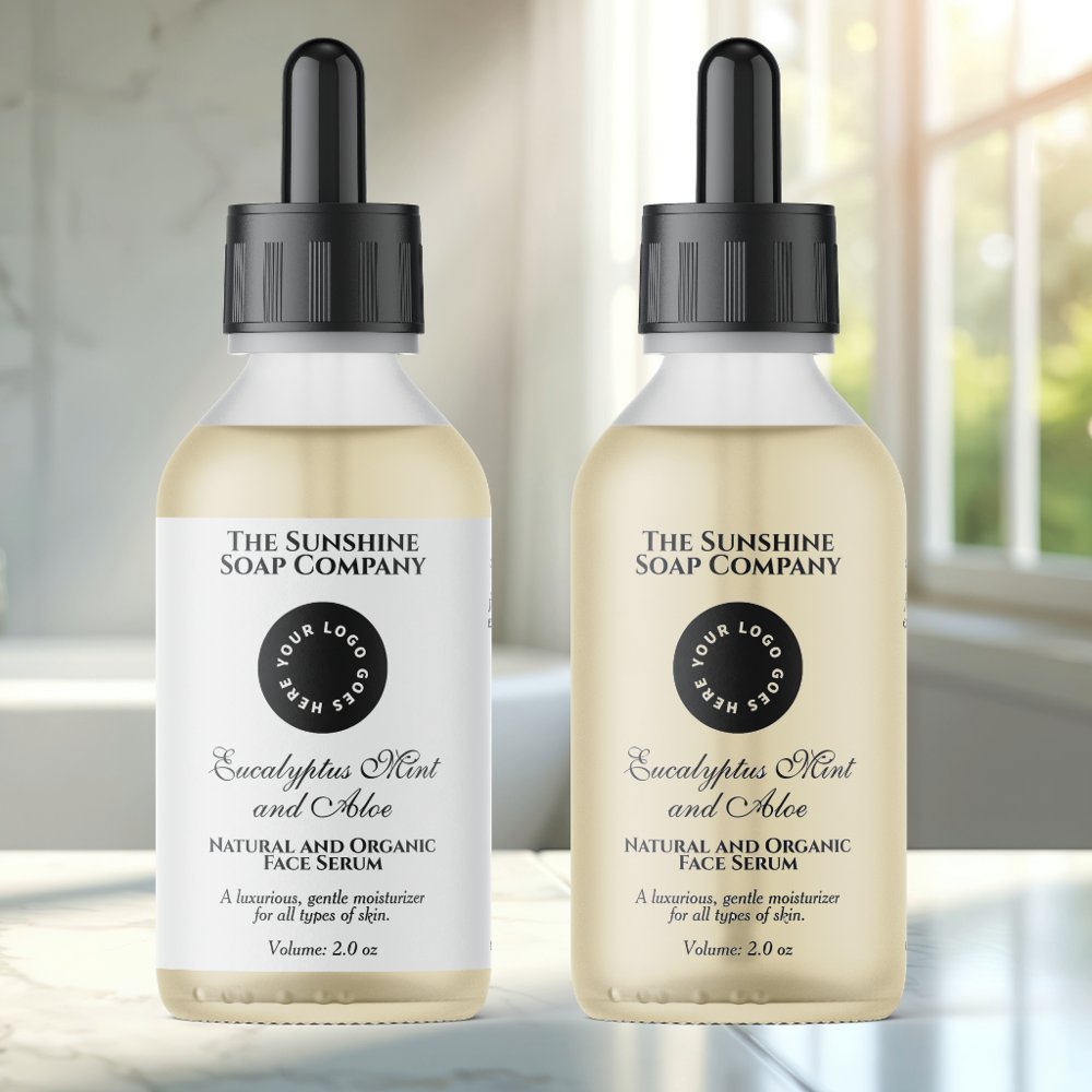 Waterproof White/Clear Cosmetics Bottle Label