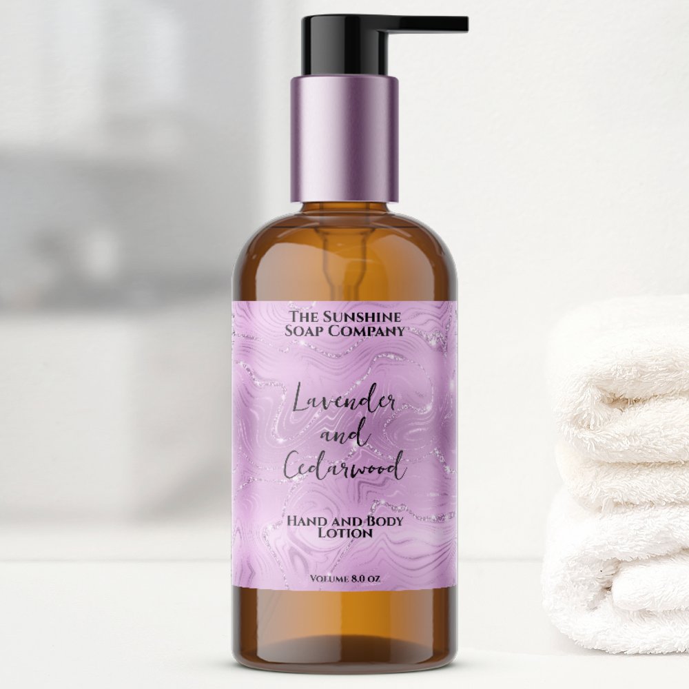 Wavy lilac foil & glitter cosmetics bottle label