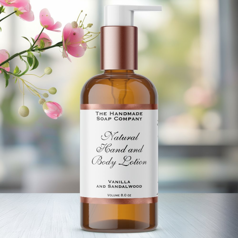 White & Copper Foil Cosmetics Bottle Label