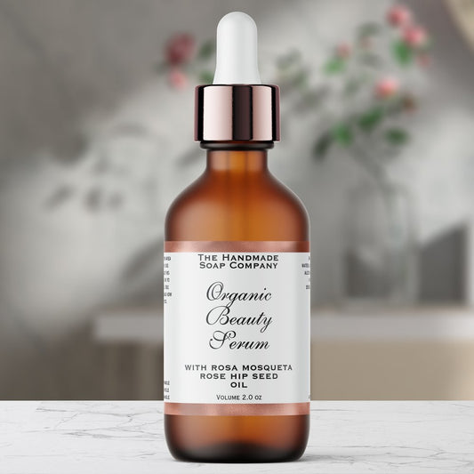White & Copper Foil Cosmetics Dropper Bottle Label