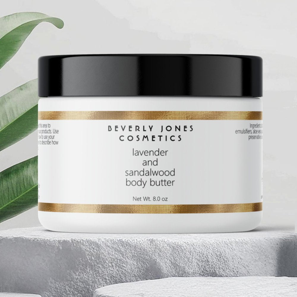 White & Gold Modern Minimalist Cosmetics Jar Label