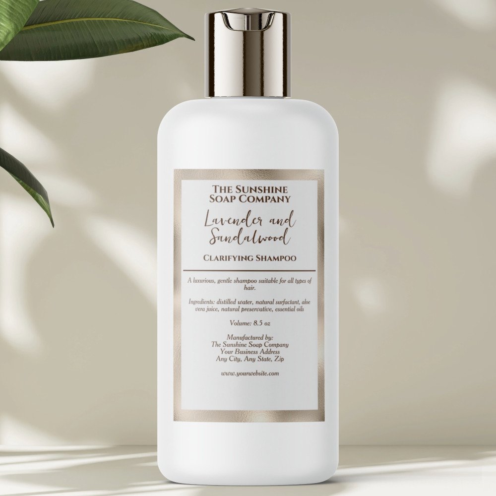 White & pearl waterproof cosmetics bottle label