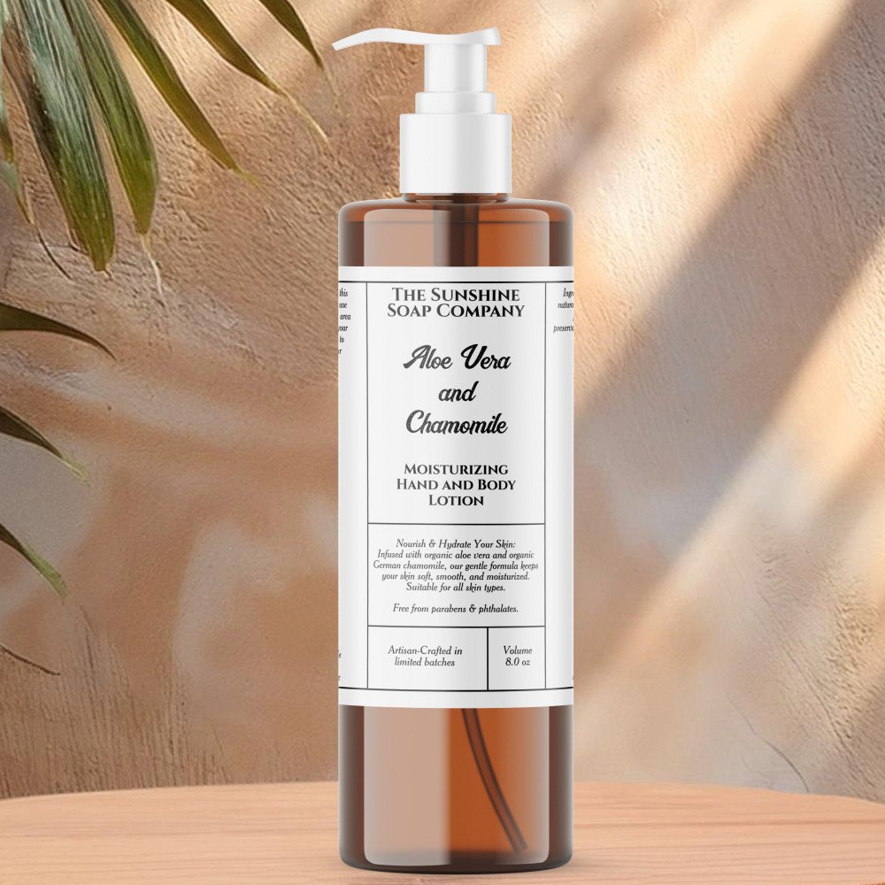 White rustic cosmetics bottle label 4 oz 8 oz