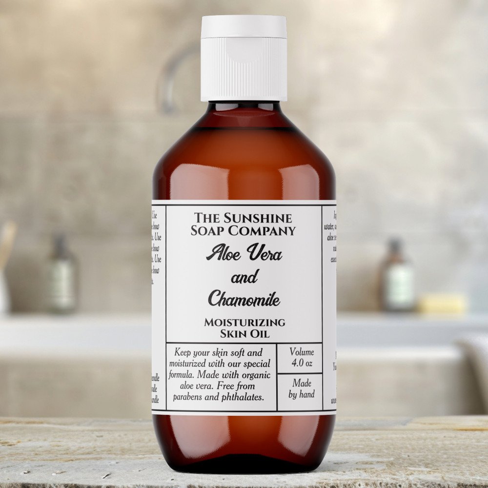 White simple cosmetics bottle label