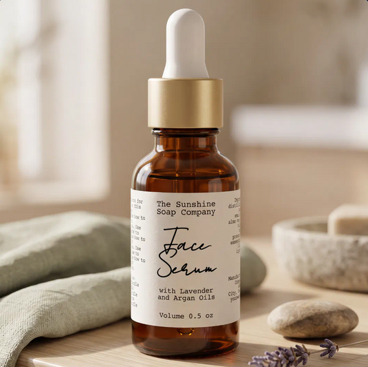 Handwritten Typed Look White Dropper Bottle Label