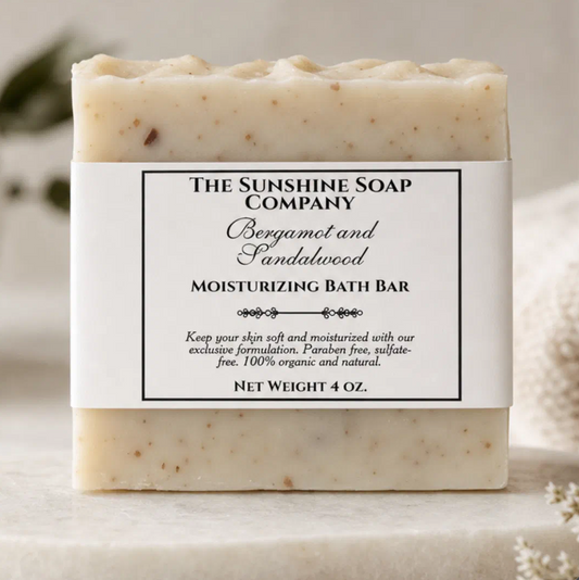 Vintage White Soap Belly Band with a Rectangular Frame
