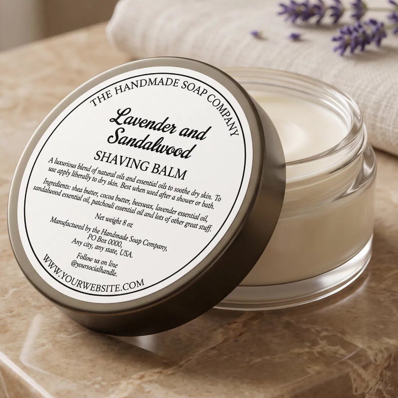 Simple White Waterproof Cosmetics Jar Lid Label 2.75" diameter