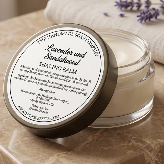 Simple White Waterproof Cosmetics Jar Lid Label 2.75" diameter
