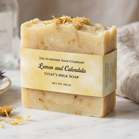 Yellow Parchment Paper Style Soap Belly Band