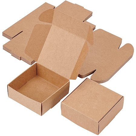 20 Pack Kraft Paper Soap Packaging Boxes,3.3 x 3.3 x 1.37 inches