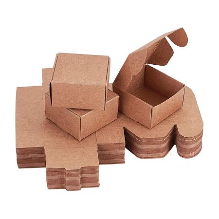 60 piece set Kraft Paper Soap Packaging Boxes 2.4” x 2.4” x 1.3”