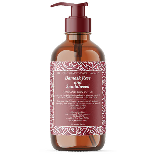 Dark Red Abstract Cosmetics Bottle Label