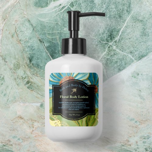 Floral Themed Bath Products Label w Ingredients 2