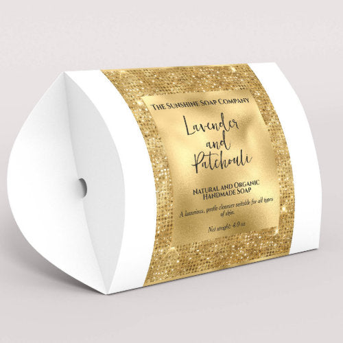 Gold Foil and Glitter soap box label