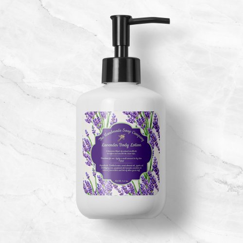 Lavender Flowers Soap and Cosmetics Label - 1