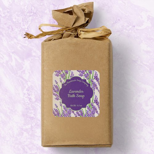 Lavender Flowers Soap and Cosmetics Label - 3