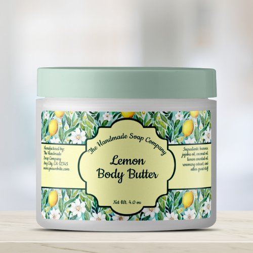 Lemon Soap, Cosmetics and Bath Products Label - 1