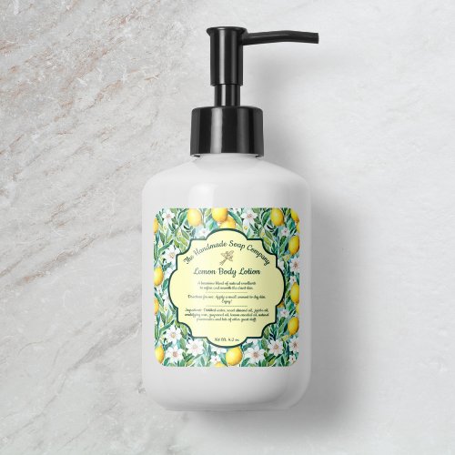 Lemon Soap, Cosmetics, and Bath Products Label - 2
