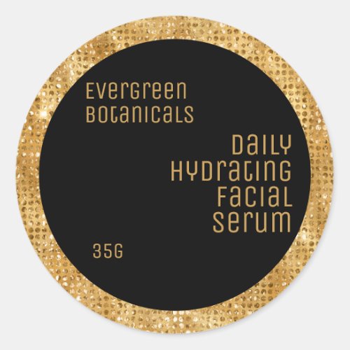 Minimalist Beauty label black and gold
