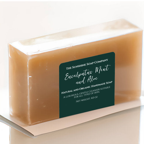 Minimalist Dark Green Soap Packaging Label