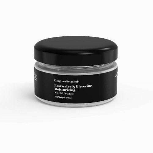 Modern black cosmetics jar label 1 x 7.25