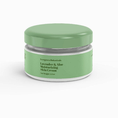 Modern light green cosmetics jar label 1 x 7.25